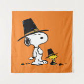 Snoopy & Woodstock Pilgrim Wandkleed (Voorkant)