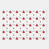 Snoopy & Woodstock Puffy Rode Winter Jas Inpakpapier Vel (Voorkant 2)