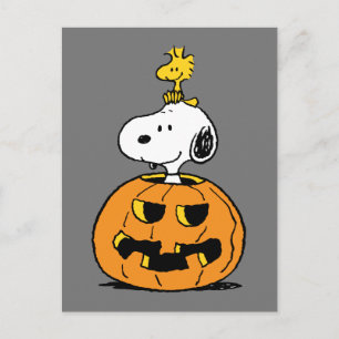 Snoopy & Woodstock Pumpkin Briefkaart