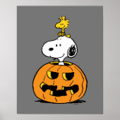 Snoopy & Woodstock Pumpkin Poster (Voorkant)