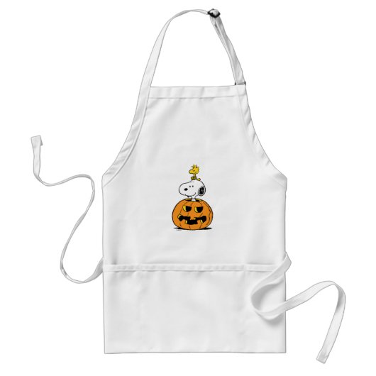 Snoopy & Woodstock Pumpkin Standaard Schort (Voorkant)