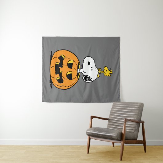 Snoopy & Woodstock Pumpkin Wandkleed (In Situ (horizontaal))
