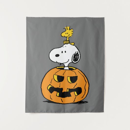Snoopy & Woodstock Pumpkin Wandkleed (Voorkant)