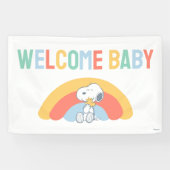Snoopy & Woodstock Rainbow Baby Shower  Banner (Horizontaal)
