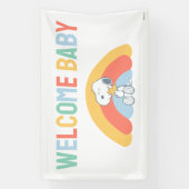 Snoopy & Woodstock Rainbow Baby Shower  Banner (Verticaal)