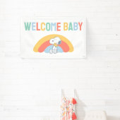 Snoopy & Woodstock Rainbow Baby Shower  Banner (Insitu)