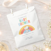 Snoopy & Woodstock Rainbow Baby Shower Favor Bag Bedankzakje (Geknipt)