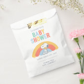 Snoopy & Woodstock Rainbow Baby Shower Favor Bag Bedankzakje (Gezegeld)