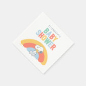 Snoopy & Woodstock Rainbow Baby Shower Napkins Servet (Hoek)