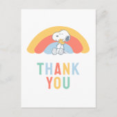 Snoopy & Woodstock Rainbow Baby Shower Postcard Briefkaart (Voorkant)