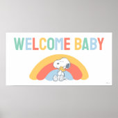 Snoopy & Woodstock Rainbow Baby Shower Poster (Voorkant)