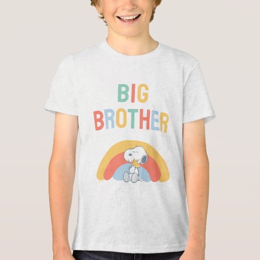 Snoopy & Woodstock Rainbow Baby Shower Tri-Blend S Tri-Blend Shirt (Voorkant)