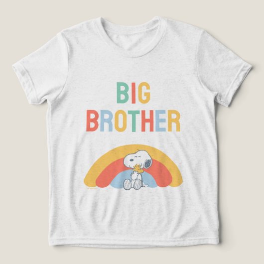 Snoopy & Woodstock Rainbow Baby Shower Tri-Blend S Tri-Blend Shirt (Design voorkant)