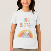 Snoopy & Woodstock Rainbow Baby Shower Tri-Blend S Tri-Blend Shirt (Voorkant)