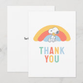 Snoopy & Woodstock Regenboog Baby Shower Bedankt C (Voorkant / Achterkant)