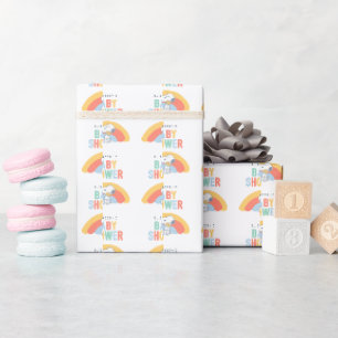 Snoopy & Woodstock Regenboog Baby Shower Inpakpapi Cadeaupapier