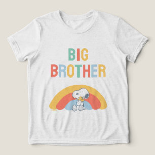 Snoopy & Woodstock Regenboog Baby Shower Tri-Blend Shirt