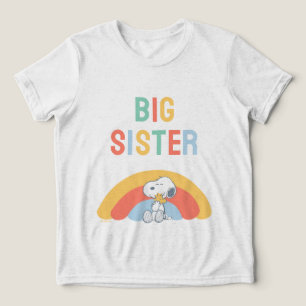Snoopy & Woodstock Regenboog Baby Shower Tri-Blend Shirt