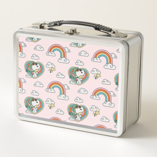Snoopy & Woodstock Regenboog Hart Patroon (Voorkant)