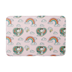 Snoopy & Woodstock Regenboog Hart Patroon Badmat