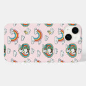 Snoopy & Woodstock Regenboog Hart Patroon Case-Mate iPhone Case (Achterkant (horizontaal))