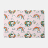 Snoopy & Woodstock Regenboog Hart Patroon Deurmat (Voorkant)