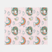 Snoopy & Woodstock Regenboog Hart Patroon Fleece Deken (Voorkant (Horizontaal))
