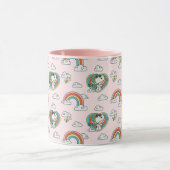 Snoopy & Woodstock Regenboog Hart Patroon Mok (Midden)