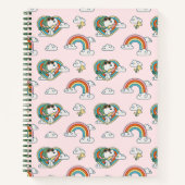 Snoopy & Woodstock Regenboog Hart Patroon Notitieboek (Voorkant)