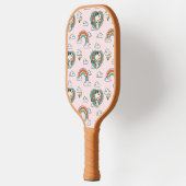 Snoopy & Woodstock Regenboog Hart Patroon Pickleball Paddle (Links)