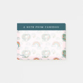 Snoopy & Woodstock Regenboog Hart Patroon Post-it® Notes (Voorkant)