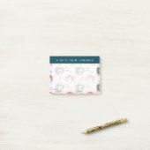 Snoopy & Woodstock Regenboog Hart Patroon Post-it® Notes (Op bureau)