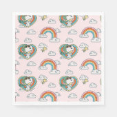 Snoopy & Woodstock Regenboog Hart Patroon Servet (Voorkant)