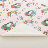 Snoopy & Woodstock Regenboog Hart Patroon Sherpa Deken (3/4)
