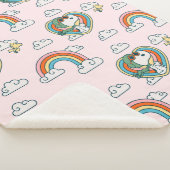 Snoopy & Woodstock Regenboog Hart Patroon Sherpa Deken (3/4)