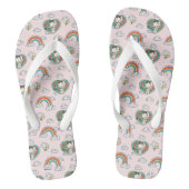 Snoopy & Woodstock Regenboog Hart Patroon Teenslippers (Voetbed)