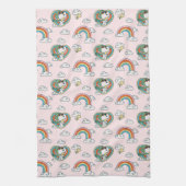 Snoopy & Woodstock Regenboog Hart Patroon Theedoek (Verticaal)