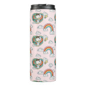 Snoopy & Woodstock Regenboog Hart Patroon Thermosbeker (Achterkant)