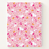 Snoopy & Woodstock Roze Hearts Patroon Notitieboek (Achterkant)