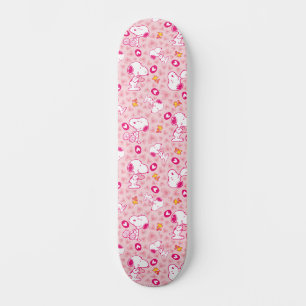Snoopy & Woodstock Roze Hearts Patroon Persoonlijk Skateboard