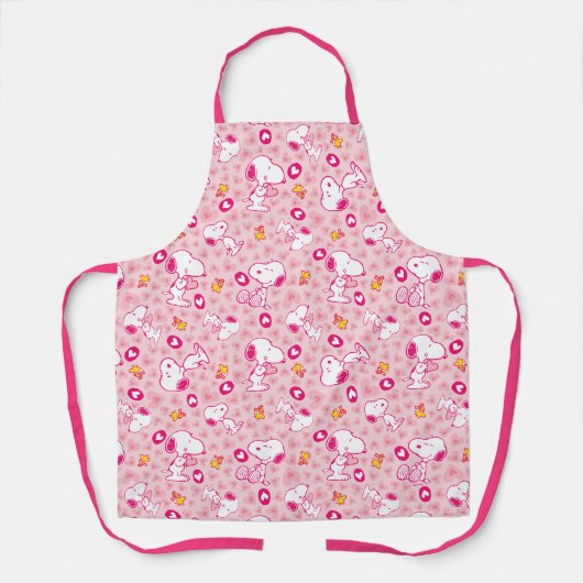 Snoopy & Woodstock Roze Hearts Patroon Schort (Voorkant)