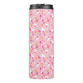 Snoopy & Woodstock Roze Hearts Patroon Thermosbeker (Achterkant)