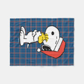 Snoopy & Woodstock Vakantie Fleece Deken (Voorkant (Horizontaal))