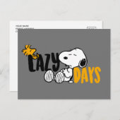 Snoopy & Woodstock | wazige dagen Briefkaart (Voorkant / Achterkant)