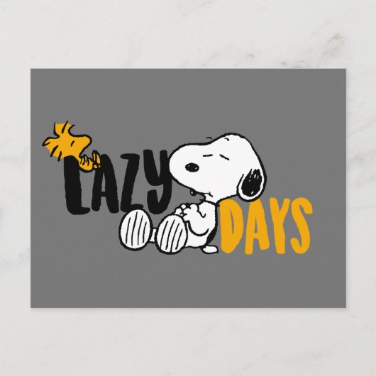 Snoopy & Woodstock | wazige dagen Briefkaart (Voorkant)