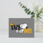 Snoopy & Woodstock | wazige dagen Briefkaart (Staand voorkant)