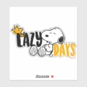 Snoopy & Woodstock | wazige dagen Sticker (Vel)