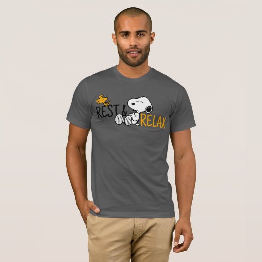 Snoopy & Woodstock | wazige dagen T-shirt (Voorkant volledig)