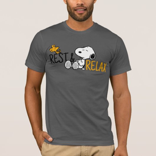Snoopy & Woodstock | wazige dagen T-shirt (Voorkant)