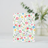 Snoopy, zo zoet bloempatroon briefkaart (Staand voorkant)